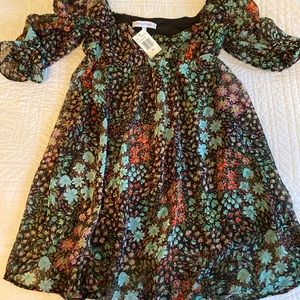 Vanity Room, Brown Floral Dress, NORDSTROM
